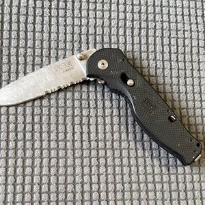 SOG Flash II Serrated Folding Knife - Black